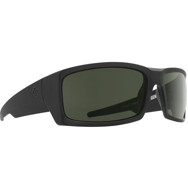 Spy Optics General Soft Matte Black With Happy Gray Green Polarized Lenses