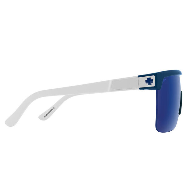 Spy Optics Flynn 5050 Matte Blue Matte White With Happy Gray Green Blue Mirror Lenses