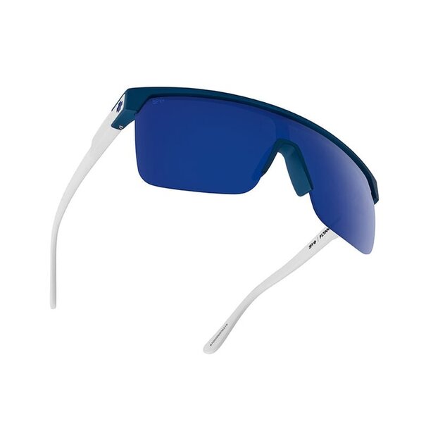 Spy Optics Flynn 5050 Matte Blue Matte White With Happy Gray Green Blue Mirror Lenses
