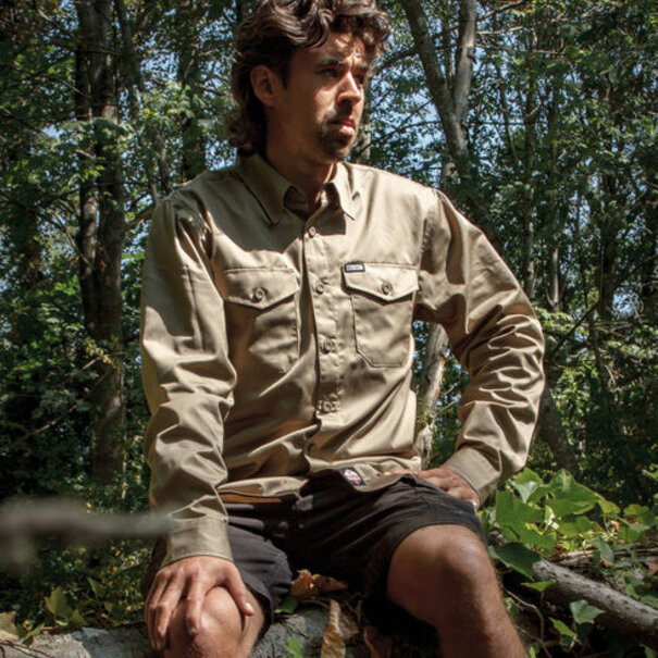 Dixxon Workforce Long Sleeve Button Up / Khaki
