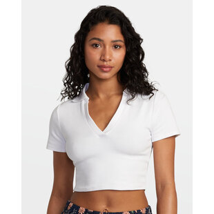 Chase Knit Polo / White