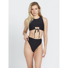 Simply Seamless High Crop Top / Black