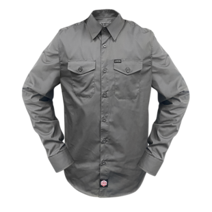 Workforce Long Sleeve Button Up / Charcoal