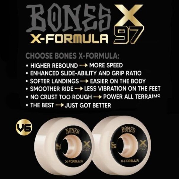 BONES X Formula V6 Wide-Cut Naural 97A 54mm