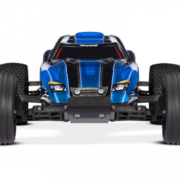 Traxxas Rustler 1/10 Stadium Truck RTR with TQ 2.4GHz Radio System and XL-5 ESC (Fwd/Rev)  Includes 7-Cell NiMH 3000mAh  Battery and 4-amp USB-C Charger w/ iD - Blue