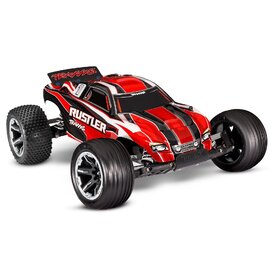 Rustler 1/10 Stadium Truck RTR with TQ 2.4GHz Radio System and XL-5 ESC (Fwd/Rev)  Includes 7-Cell NiMH 3000mAh  Battery and 4-amp USB-C Charger w/ iD - Red