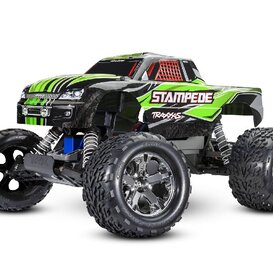 Stampede 1/10 Monster Truck RTR with TQ 2.4GHz Radio System and XL-5 ESC (Fwd/Rev) Includes 7-Cell NiMH 3000mAh  Battery and 4-amp USB-C Charger w/ iD - Green
