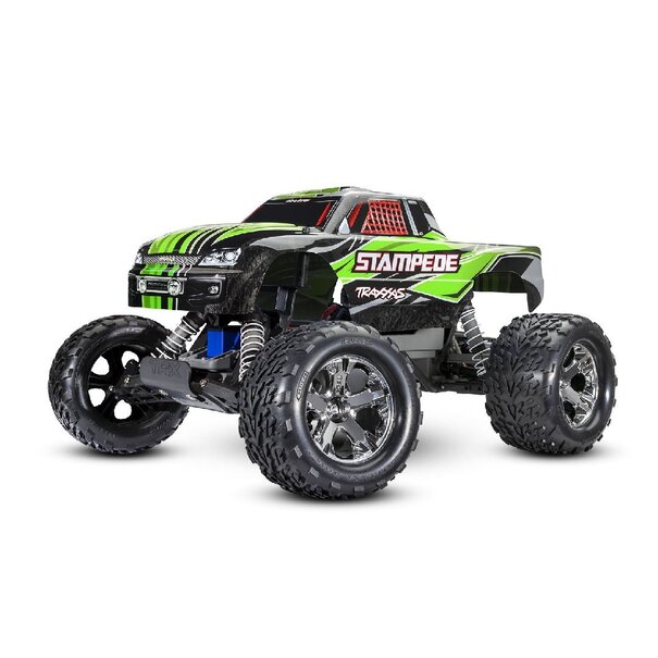 Traxxas Stampede 1/10 Monster Truck RTR with TQ 2.4GHz Radio System and XL-5 ESC (Fwd/Rev) Includes 7-Cell NiMH 3000mAh  Battery and 4-amp USB-C Charger w/ iD - Green
