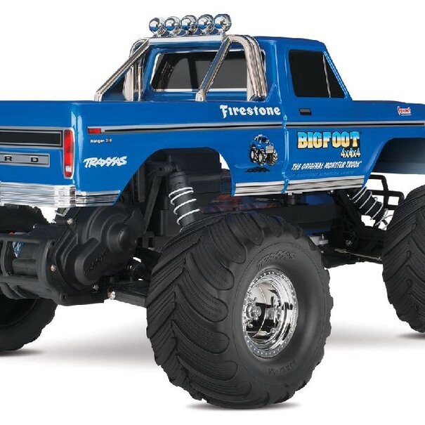 Traxxas Bigfoot No.1 1/10 Officially Licensed Replica Monster Truck RTR with TQ 2.4GHz Radio System and XL-5 ESC (Fwd/Rev) Includes 7-Cell NiMH 3000mAh  Battery and 4-amp USB-C Charger w/ iD