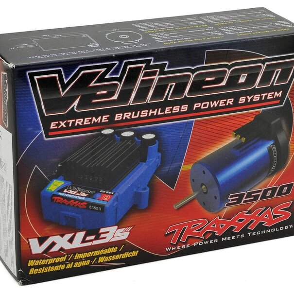 Traxxas Velineon VXL-3s Brushless Power System, waterproof (includes VXL-3s waterproof ESC, Velineon 3500 motor, and speed control mounting plate (part #3725))
