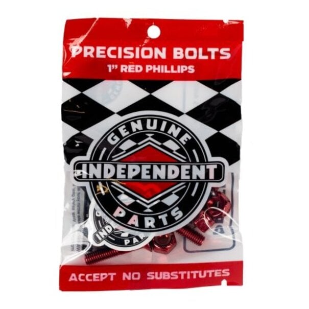 INDEPENDENT TRUCK CO. Indy Hardware Phillips 1" Blk/Red