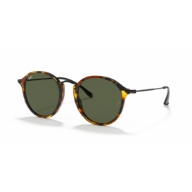Round Spotted Black Havana W/ G-15 Green Acetate Man