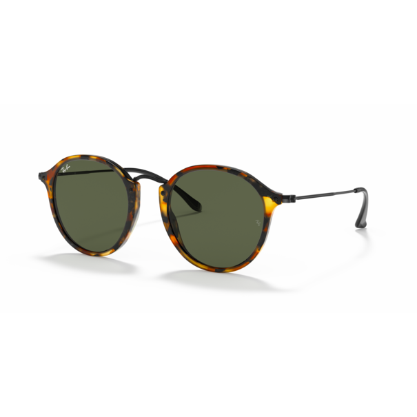 Ray-Ban Round Spotted Black Havana W/ G-15 Green Acetate Man