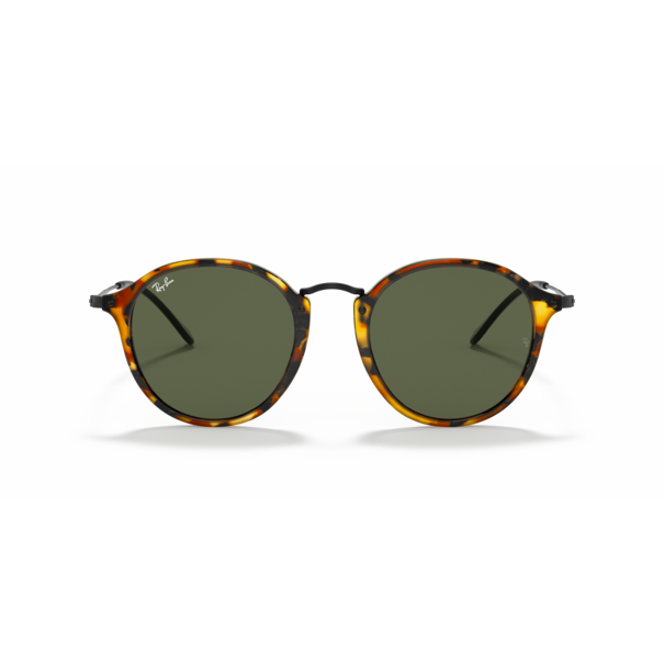 Ray-Ban Round Spotted Black Havana W/ G-15 Green Acetate Man