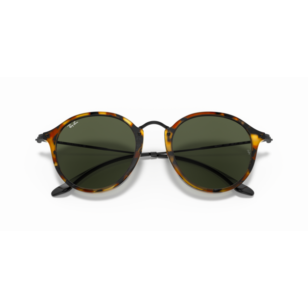 Ray-Ban Round Spotted Black Havana W/ G-15 Green Acetate Man