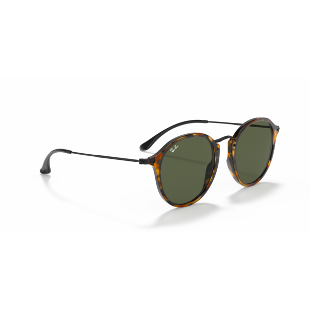 Ray-Ban Round Spotted Black Havana W/ G-15 Green Acetate Man