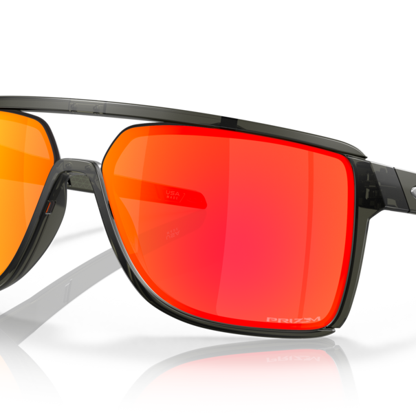 Oakley Sunglasses Castel Matte Grey Smoke Prizm Ruby