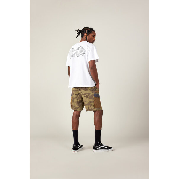 686 Mens Traveler Featherlight Cargo Shorts - 8" Inseam Sage Camo Colorblock