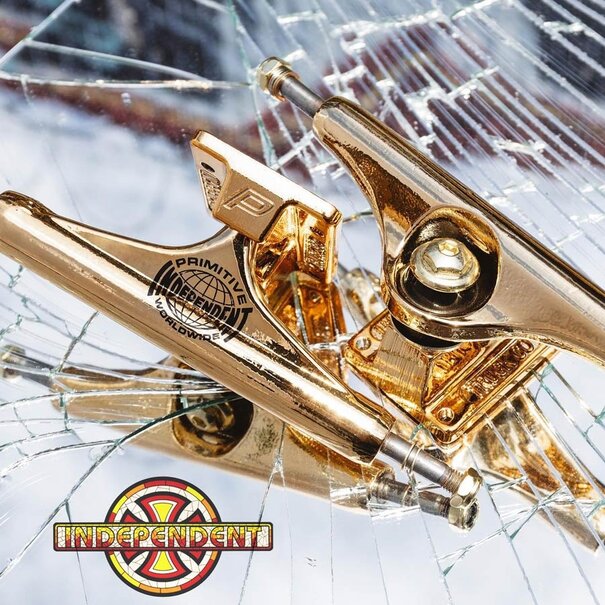 INDEPENDENT TRUCK CO. Indy Mid Trucks Primitive Gold 144 2Pk