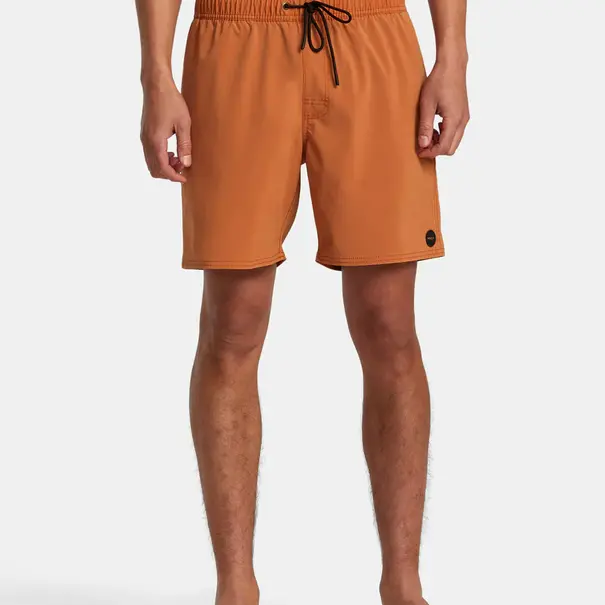 RVCA VA PIGMENT ELASTIC WAIST BOARDSHORTS 17"-ADOBE