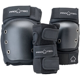 Junior 3-Pk Pad Set - Black Youth Small