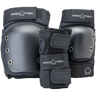 Junior 3-Pk Pad Set - Black Youth Small