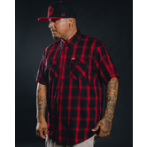 EL ROJO LOCO BAMBOO SHORT SLEEVE BUTTON UP - MENS