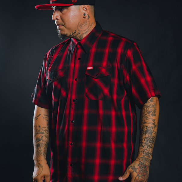 Dixxon EL ROJO LOCO BAMBOO SHORT SLEEVE BUTTON UP - MENS