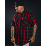 EL ROJO LOCO BAMBOO SHORT SLEEVE BUTTON UP - MENS