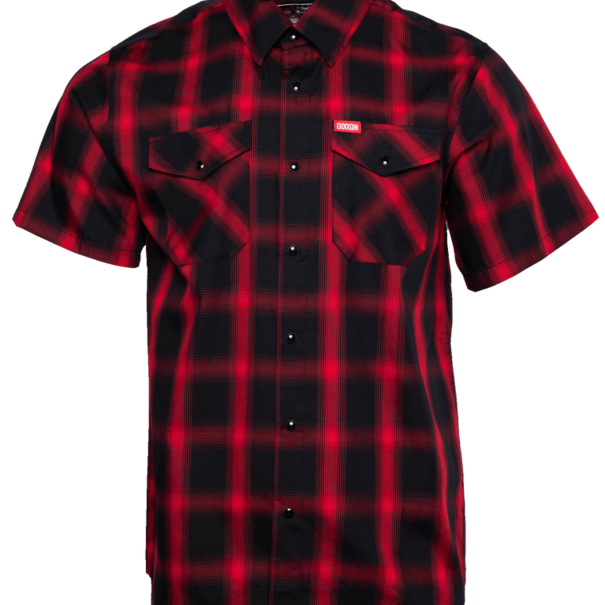 Dixxon EL ROJO LOCO BAMBOO SHORT SLEEVE BUTTON UP - MENS