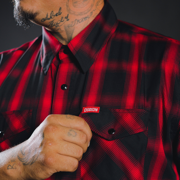 Dixxon EL ROJO LOCO BAMBOO SHORT SLEEVE BUTTON UP - MENS