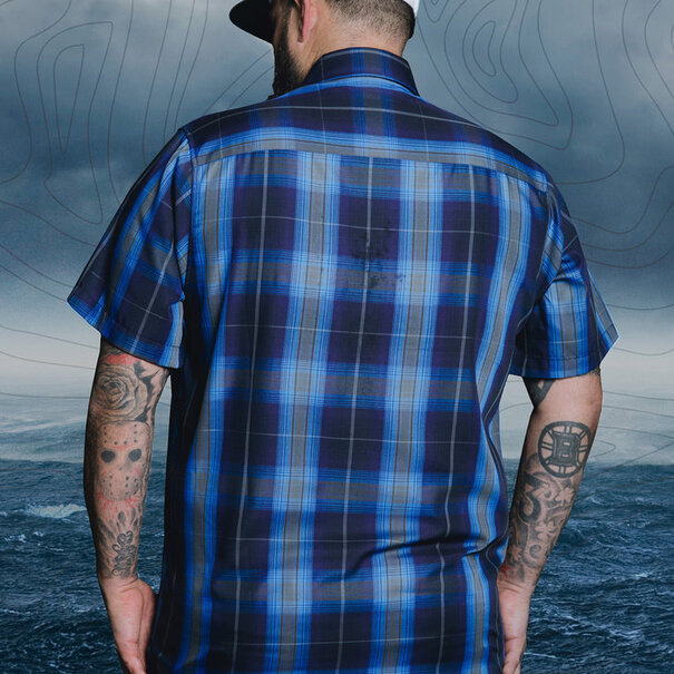 Dixxon BERMUDA TRIANGLE BAMBOO SHORT SLEEVE BUTTON UP - MENS