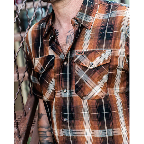 Dixxon BARREL BAMBOO SHORT SLEEVE BUTTON UP - MENS