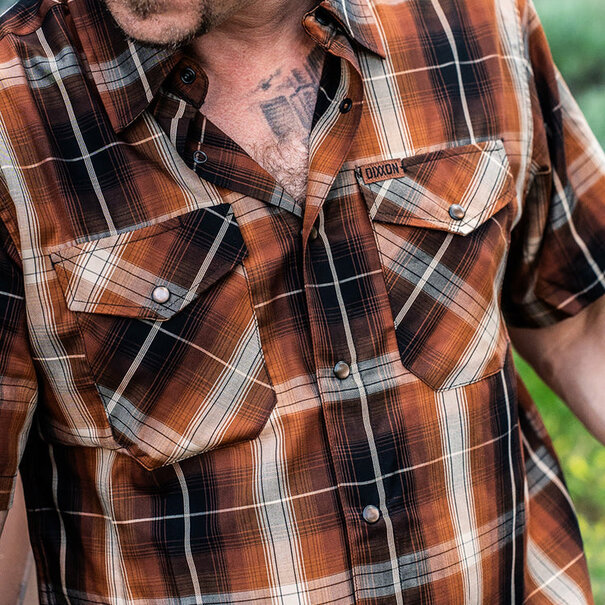 Dixxon BARREL BAMBOO SHORT SLEEVE BUTTON UP - MENS