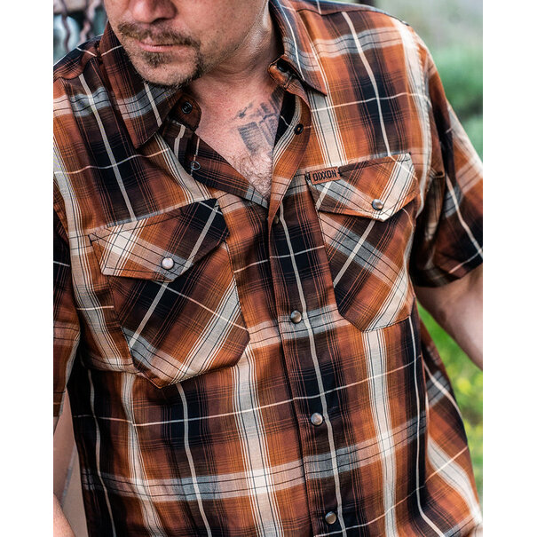 Dixxon BARREL BAMBOO SHORT SLEEVE BUTTON UP - MENS