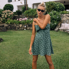 Island Calling Mini Dress EMERALD BAY