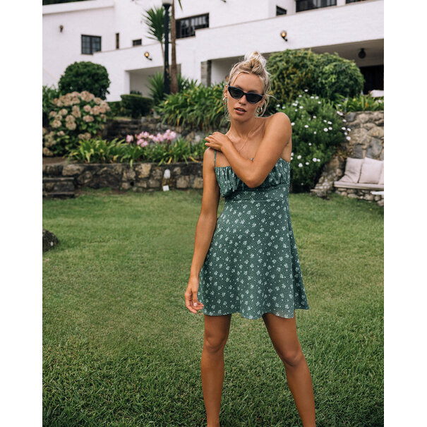 BILLABONG Island Calling Mini Dress EMERALD BAY