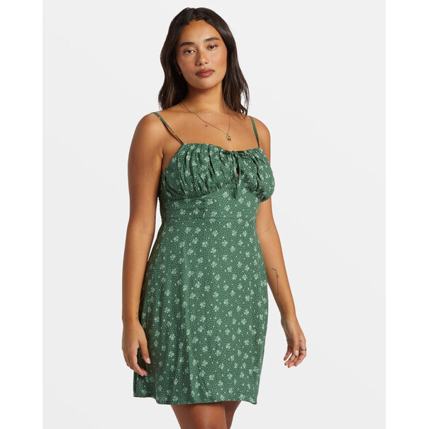BILLABONG Island Calling Mini Dress EMERALD BAY