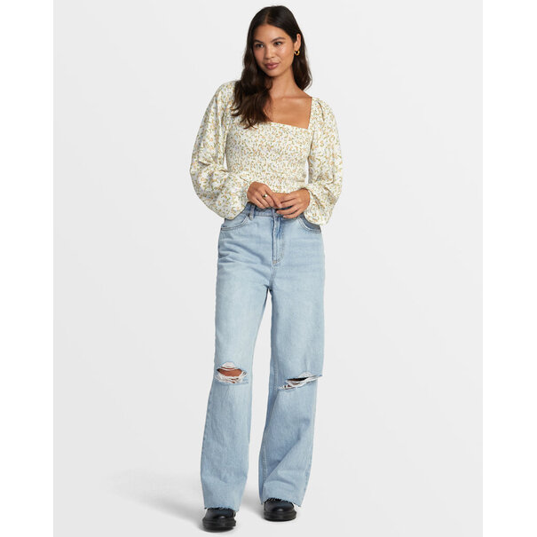 RVCA Saint Top- Ong Sleeve Blouse For Women