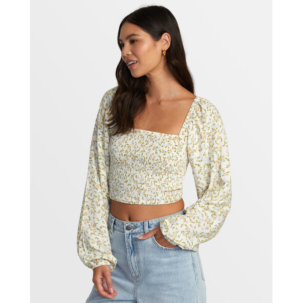 RVCA Saint Top- Ong Sleeve Blouse For Women
