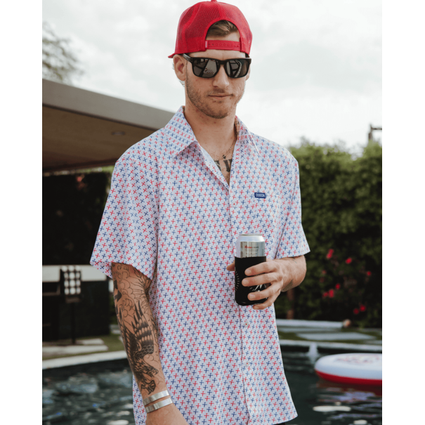 Dixxon PARTY HAMMERS RWB SHORT SLEEVE BUTTON UP - MENS