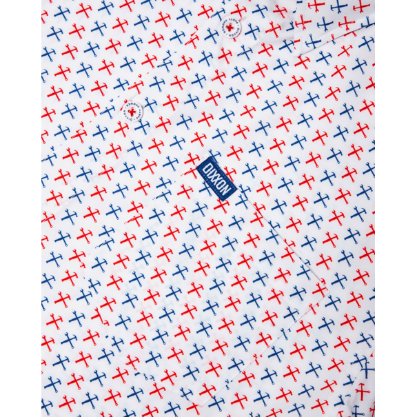 Dixxon PARTY HAMMERS RWB SHORT SLEEVE BUTTON UP - MENS