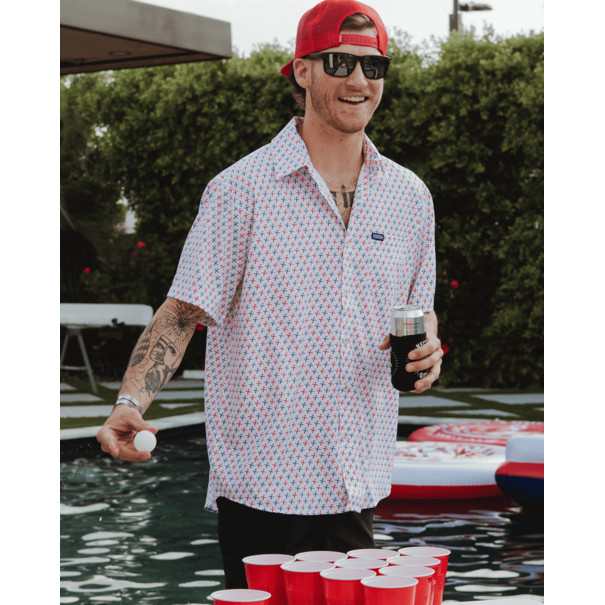Dixxon PARTY HAMMERS RWB SHORT SLEEVE BUTTON UP - MENS