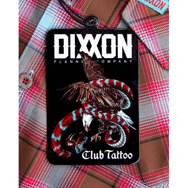 Dixxon CLUB TATTOO SNAKE & EAGLE FLANNEL - MENS
