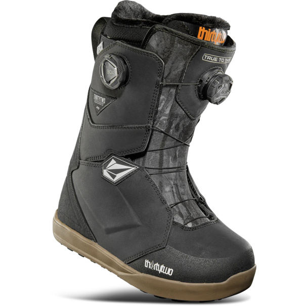 THIRTY TWO Womens Lashed Double Boa X Volcom Black/Grey/Gum