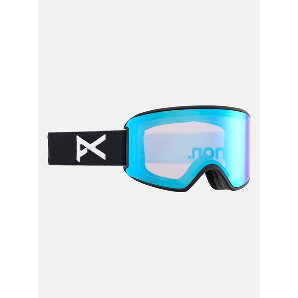 Anon Goggles Anon WM3 Goggles + Bonus Lens + MFI® Face Mask  W/Spr Black/Prcv Vrbl Blue