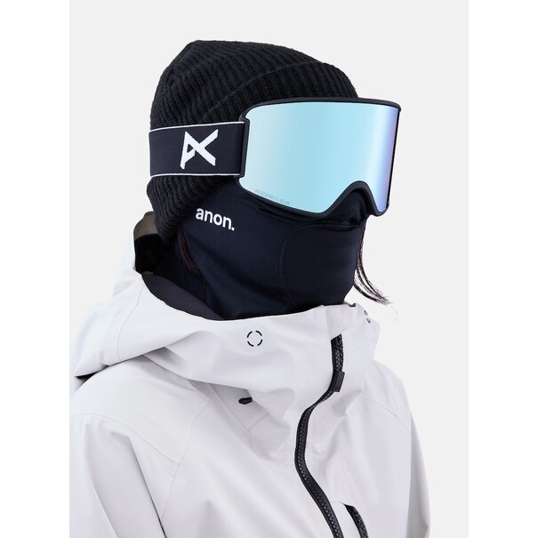 Anon Goggles Anon WM3 Goggles + Bonus Lens + MFI® Face Mask  W/Spr Black/Prcv Vrbl Blue