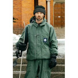 Men'S Dojo Shell Jacket Forest Green Denim