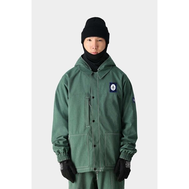 686 Men'S Dojo Shell Jacket Forest Green Denim