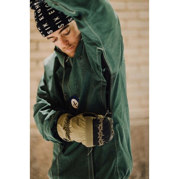 686 Men'S Dojo Shell Jacket Forest Green Denim